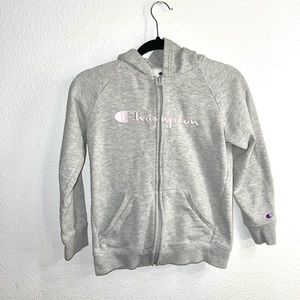 Champion Girls Full Zip Up Fleece Hoodie